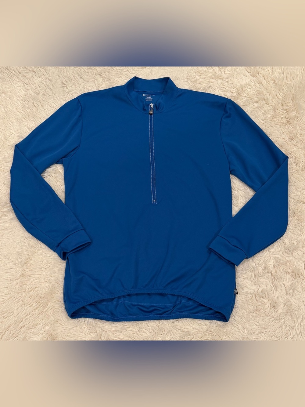 Aero Tech Designs Cyclewear Long Sleeve 1/4 Zip Cycling Jersey XXL Blue Unisex